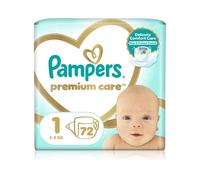 Pampers Premium Care taglia 1 pannolino 2-5 kg 72 pezzi - Prodotti Bimbi