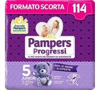 Pampers Progressi Junior, 114 Pannolini, Taglia 5 (11-25 Kg)