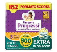 Pampers Progressi Midi 500 Punti Coccole extra in omaggio Taglia 3 (4-9 kg) 162