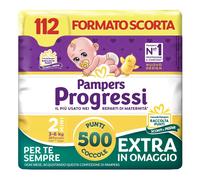 Pampers Progressi Mini 500 Punti Coccole extra in omaggio Taglia 2 (3-6 kg) 112