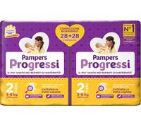 Pampers Progressi Mini, Pacco Doppio, Taglia 2 (3-6 kg), 56 Pannolini