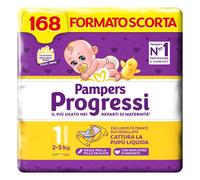 Pampers Progressi Newborn Taglia 1 (2-5 kg) 168 Pannolini Neonato