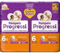 pampers progressi pannolino extralarge pacco doppio 34 pezzi