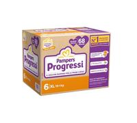 Pampers Progressi Quadri Pannolini Extralarge Taglia 6 (16+ kg) Offerta 68 Pannolini