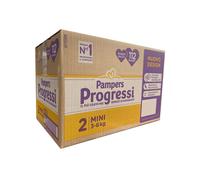 Pannolini Pampers Progressi tg 2 MINI (3-6kg) 112 pz Pacco scorta