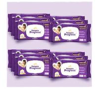 Pampers Progressi Salviette neonato, 756 unità (12 confezioni) - Salviettine ideali per neonati pelli delicate - protegge da irritazioni - formula idratante pulizia profonda - senza profumi aggiunti
