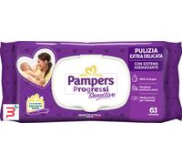 2 Conf (126 Salviettine Igienizzanti) Pampers Progressi Sensitive Salviette