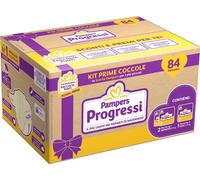 Pampers Progressi Taglia 1 e 2 Primi Giorni Morbidi e Traspiranti con Indicatore