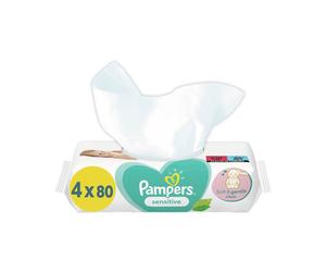 Pampers Sensitive salviette detergenti 4x80 pezzi - Prodotti Bimbi