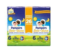 PAMPERS SOLE E LUNA PACCO DOPPIO, TAGLIA 6 XL x26