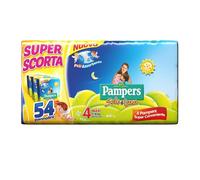 Pampers Sole e Luna Pannolini Maxi Bambini Taglia 4 (7-18 kg) Offerta Tripack 54 Pannolini