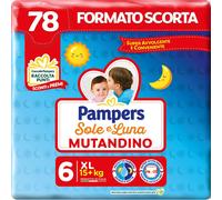 Pampers Sole e Luna Pannolino A Mutandino Extralarge Taglia 6 (15 Kg) 78