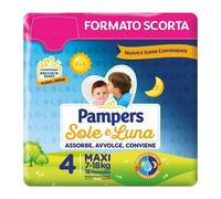 11 Pacchi (198 Pannolini) Pannolino Pampers Sole e Luna Taglia 4 (7/18 Kg)