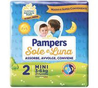 Pampers Sole&Luna Taglia 2 MINI (3-6Kg) 21 Pannolini