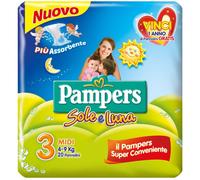 Pampers Sole&Luna Taglia 3 MIDI (4-9Kg) 20 Pannolini