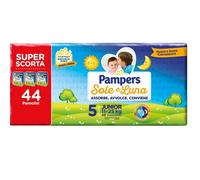 Pampers Sole Luna Tripack Taglia 5 Junior (11-25 Kg) Confezione da 44 pannolini
