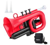PAMPET DOLPHIN - Tromba tascabile in plastica Sib, tromba standard, per studenti, principianti, trombe in Sib (rosso)