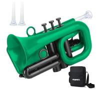 PAMPET DOLPHIN - Tromba tascabile in plastica, tromba in Si bemolle, trombe standard per studenti principianti, strumento in Si bemolle (verde)