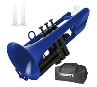 PAMPET Sea Lion - Tromba professionale in Sib, in plastica, standard, in ottone, per studenti principianti (blu)