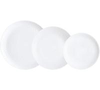 Pampille Bianco Stoviglie Opal 18 Pezzi - 6 Persone Bianco