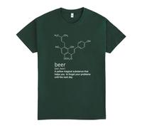 Pampling Maglietta a Maniche Corte, 100% Cotone, Abbigliamento Unisex per Uomo e Donna, Serigrafata con Girocollo e vestibilità Regolare, Colore Verde (Beer Definition, S)