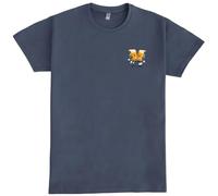 Pampling Maglietta a Maniche Corte, 100% Cotone, Stampa Doppia, Abbigliamento Unisex per Uomo e Donna, Serigrafata con Girocollo e vestibilità Regolare, Colore Blu (Dont Worry Beer Happy, S)