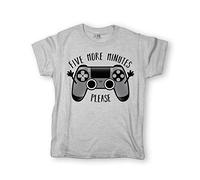Pampling Maglietta Bambino Play Five More Minutes (Taglia S Kids) - Videogiochi - 100% Cotone - Serigrafia di Alta qualità