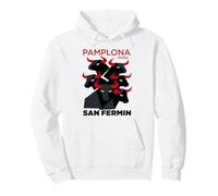 Pamplona San Fermin - Iruna, Navarre Bull Run Felpa con Cappuccio