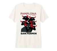Pamplona San Fermin - Iruna, Navarre Bull Run Maglietta Premium
