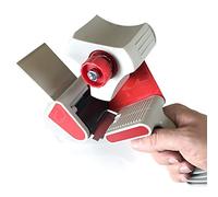 PAMPOLS Distributore di nastro adesivo manuale | Dispenser Nastro per Imballaggio Industriale per Scatole con Freno, Porta Nastro Mobile, Molto Facile da Usare | Larghezza 50mm