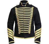 Pamposh, Giacca da parata militare, in stile steampunk, ussaro, Napoleone, batterista, L