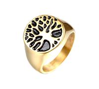 PAMTIER Albero Della Vita Anelli Per Uomini Argento Oro Placcato Fede Acciaio Inossidabile Religioso Vintage Punk Gotico Personalizzato Dichiarazione Misura 13 Cool Gioielli Oro Taglia 29