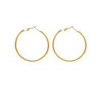 PAMTIER Cerchio Orecchini per Donne Oro/Argento Placcato Dichiarazione Acciaio Inossidabile 30mm 40mm 50mm 60mm Huggie Post Grande Personalizzato Esagerato Semplice Rotondo Gioielli Oro 30mm