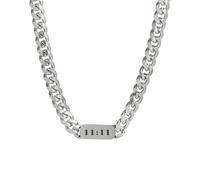PAMTIER Collana con ciondolo a forma di angelo con numeri per uomo e donna, con ciondolo digitale a forma di barra 11 e 11, in acciaio inox, in acciaio inox, delicato e semplice, alla moda, gioiello