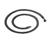 PAMTIER Collana Piatta con Serpente per Uomo in Acciaio Inossidabile Gioielli Rock Hip Hop a Catena Larghezza 6mm Nero 50cm