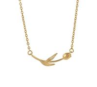 PAMTIER Fiore Collane per Donne Tulipano Ciondolo Charm Argento Oro Placcato Acciaio Inossidabile Catena Delicato Carino Dichiarazione Personalizzato Semplice Elegante Gioielli Oro