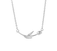 PAMTIER Fiore Collane per Donne Tulipano Ciondolo Charm Argento Oro Placcato Acciaio Inossidabile Catena Delicato Carino Dichiarazione Personalizzato Semplice Elegante Gioielli Argento