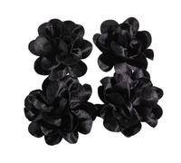 PAMTIER Fiore Orecchini per Donne Drop Boho Grande Vintage Dichiarazione Rosso Nero Post Estetica Delicato Acciaio Inossidabile Retro Esagerato Stud Grande Colorato Gioielli Nero