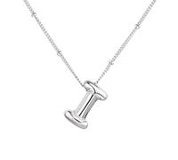 PAMTIER Initial Bubble Collane per Donne A-Z Lettera Nome Oro Placcato Acciaio Inossidabile Massiccio Ciondolo Personalizzato Dichiarazione Delicato Alfabeto Charm Gioielli Argento Lettera I