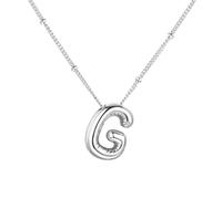 PAMTIER Initial Bubble Collane per Donne A-Z Lettera Nome Oro Placcato Acciaio Inossidabile Massiccio Ciondolo Personalizzato Dichiarazione Delicato Alfabeto Charm Gioielli Argento Lettera G