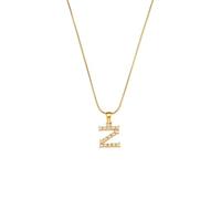 PAMTIER Initial Collane per Donne A-Z Ciondolo Gold Plated Acciaio Inossidabile Delicato Personalizzato Dichiarazione Delicato Alfabeto Catena Serpente Piccolo Elegante Lettera Gioielli Oro Lettera Z