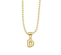 PAMTIER Initial Collane per Donne A-Z Ciondolo Gold Plated Simple Acciaio Inossidabile Delicate Alfabeto Catena Cute Lettera Gioielli Oro Lettera D