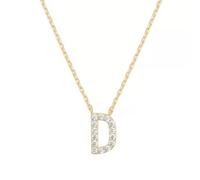 PAMTIER Initial Collane per Donne A-Z Lettera Nome Oro Placcato Acciaio Inossidabile Zirconia Cubica Ciondolo Personalizzato Dichiarazione Delicato Piccolo Alfabeto Charm Gioielli Oro Lettera D