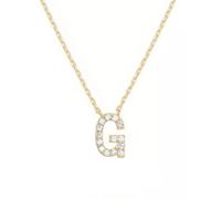 PAMTIER Initial Collane per Donne A-Z Lettera Nome Oro Placcato Acciaio Inossidabile Zirconia Cubica Ciondolo Personalizzato Dichiarazione Delicato Piccolo Alfabeto Charm Gioielli Oro Lettera G