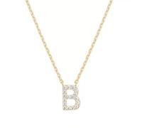 PAMTIER Initial Collane per Donne A-Z Lettera Nome Oro Placcato Acciaio Inossidabile Zirconia Cubica Ciondolo Personalizzato Dichiarazione Delicato Piccolo Alfabeto Charm Gioielli Oro Lettera B