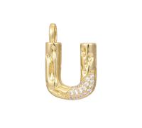 PAMTIER Initial Collane per Donne A-Z Lettera Oro Placcato Acciaio Inossidabile Zirconia Cubica Personalizzato Dichiarazione Delicato Alfabeto Catena Charm Ciondolo Gioielli Oro Lettera U