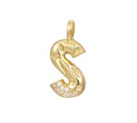 PAMTIER Initial Collane per Donne A-Z Lettera Oro Placcato Acciaio Inossidabile Zirconia Cubica Personalizzato Dichiarazione Delicato Alfabeto Catena Charm Ciondolo Gioielli Oro Lettera S