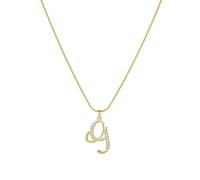 PAMTIER Initial Letter Collane per Donne A-Z Oro Placcato Acciaio Inossidabile Zirconia Cubica Piccolo Personalizzato Dichiarazione Delicato Alfabeto Charm Elegante Nome Gioielli Oro Lettera G