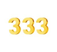 PAMTIER Numero Angelo Collane per Donne 000 111 222 333 444 555 666 777 888 999 Oro/Argento Placcato Semplice Acciaio Inossidabile Delicato Ciondolo Personalizzato Gioielli Oro Numero 333