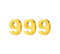 PAMTIER Numero Angelo Collane per Donne 000 111 222 333 444 555 666 777 888 999 Oro/Argento Placcato Semplice Acciaio Inossidabile Delicato Ciondolo Personalizzato Gioielli Oro Numero 999
